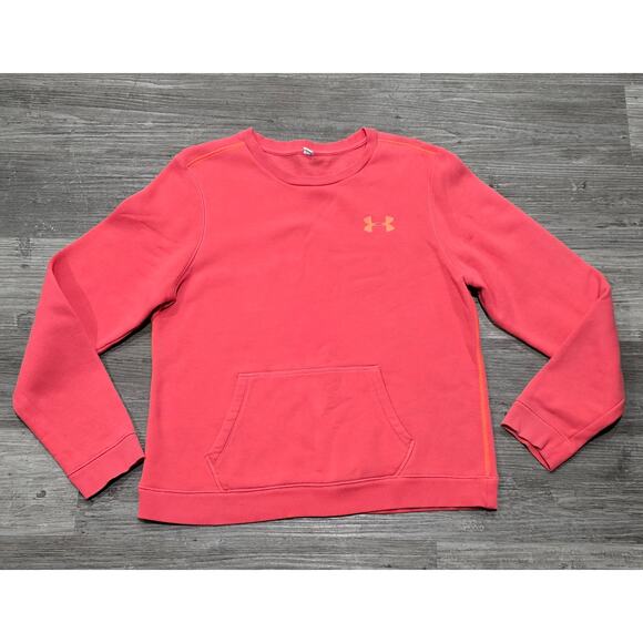 Under Armour Pink Coral All Season Gear Pullover Sweatshirt Crew Neck Sweater - Picture 5 of 5
